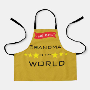 De beste oma in de wereld goud schort
