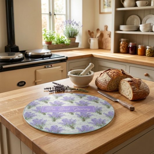 De Beste Oma Lavendel Persoonlijke Glas Snijplank