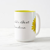 De beste oma-Mok van de wereld van de soonbloem Tweekleurige Koffiemok (Voorkant rechts)