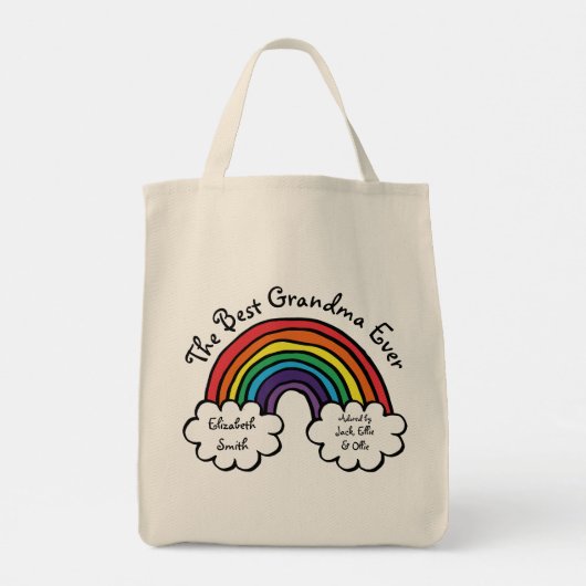 De Beste Oma Oma Ooit Regenboog Tote Bag (Achterkant)