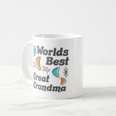 De beste Oma Retro Koffiemok (Voorkant links)
