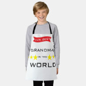 De beste oma van de wereld schort (Gedragen)