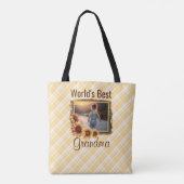 De beste oma-zonnebloemen en gegiste Canvas tas te (Achterkant)