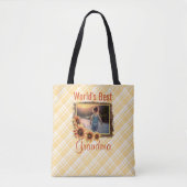 De beste oma-zonnebloemen en gegiste Canvas tas te (Voorkant)