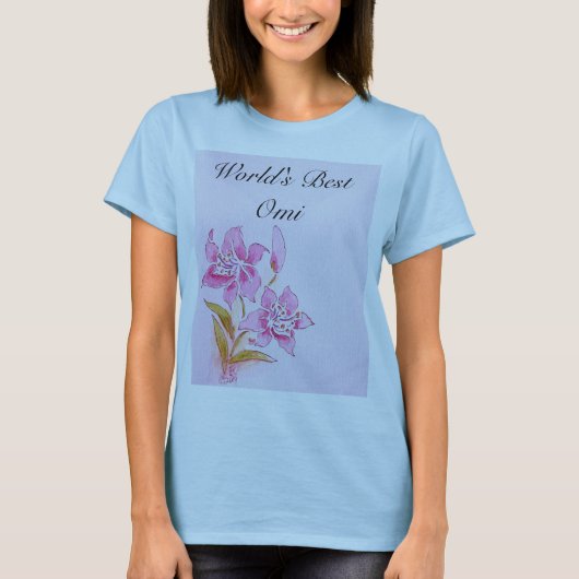 De beste omi-roze Lily T-Shirt ter wereld (Voorkant)