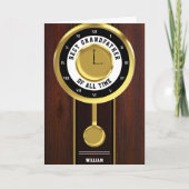 De beste ooit opa klok grappige verjaardag bedankkaart (Voorkant)