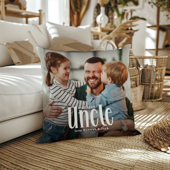 De Beste OOM' Aangepaste Foto Knuffel Cadeau  Kussen (Creator heeft geüpload)