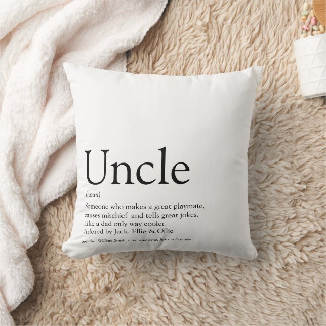 De beste oom Funcle-definitie van Fun World ooit Kussen (Deken)