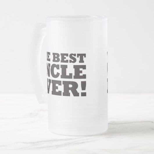 De beste oom ooit matglas bierpul (Voorkant links)