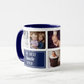 De Beste Oom Ooit Navy Blauwe Foto Oom Mok (Voorkant links)