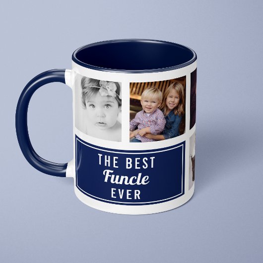 De Beste Oom Ooit Navy Blauwe Foto Oom Mok