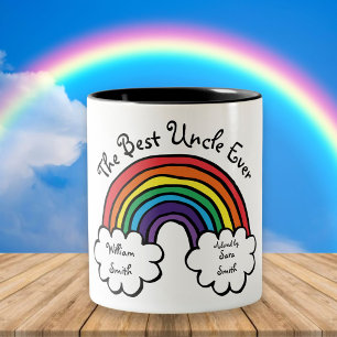 De Beste Oom Ooit Regenboog Tweekleurige Koffiemok