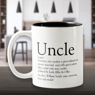 De Beste Oom van de Wereld Funcle Moderne Definiti Tweekleurige Koffiemok
