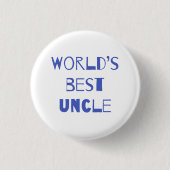 De beste oom van de wereld ronde button 3,2 cm (Voorkant)