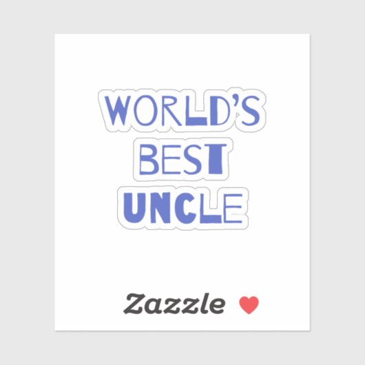 De beste oom van de wereld sticker (Vel)