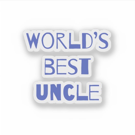 De beste oom van de wereld sticker (Voorkant)