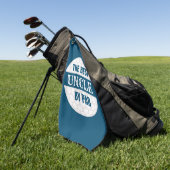 De beste oom van Par Golfers Funny Pun Navy Blue Golfhanddoek (Groen)
