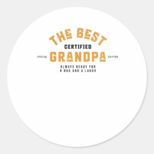 De beste opa. Altijd klaar voor een knuffel en een Ronde Sticker