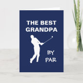 De Beste Opa Door Par Golf Opa Golfer Spelgrap Kaart (Voorkant)