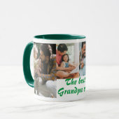 De beste opa ooit 4 foto's groen mok (Voorkant links)