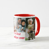 De beste opa ooit 4 foto's rood mok (Voorkant rechts)