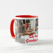 De beste opa ooit 4 foto's rood mok (Voorkant links)