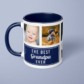 De Beste Opa Ooit Navy Blauwe Collage Foto Mok