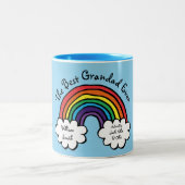 De Beste Opa, Opa, Papa Ooit Regenboog Blauw Tweekleurige Koffiemok (Center)