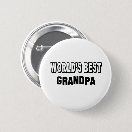 De beste opa ter wereld ronde button 5,7 cm (Voorkant /achterkant)