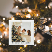 De beste opa ter wereld | Twee foto Keramisch Ornament