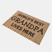 De beste opa ter wereld van de douane leeft hier v deurmat (Schuin)