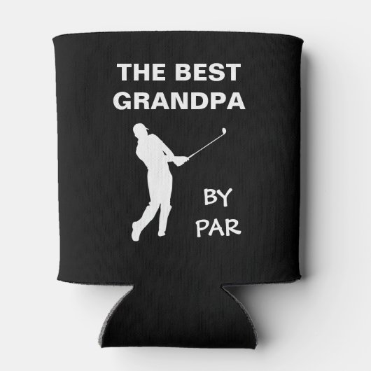 De beste opa van Par Golf Granddad Golfer pun Blikjeskoeler (Achterkant)
