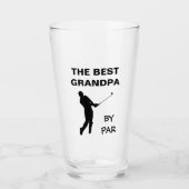 De beste opa van Par Golf Granddad Golfer pun Glas (Voorkant)