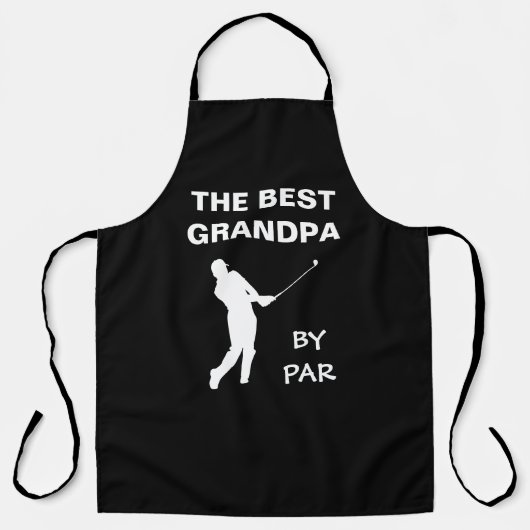 De beste opa van Par Golf Granddad Golfer pun Schort (Voorkant)