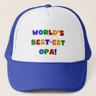 De beste opa voor heldere kleuren ter wereld trucker pet
