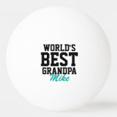 De beste opa zwarte en Blauwgroen Vaderdag ter wer Pingpongbal (Voorkant)