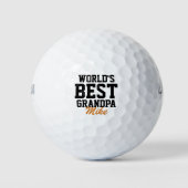 De beste opa zwarte en Oranje Vaderdag ter wereld Golfballen (Voorkant)