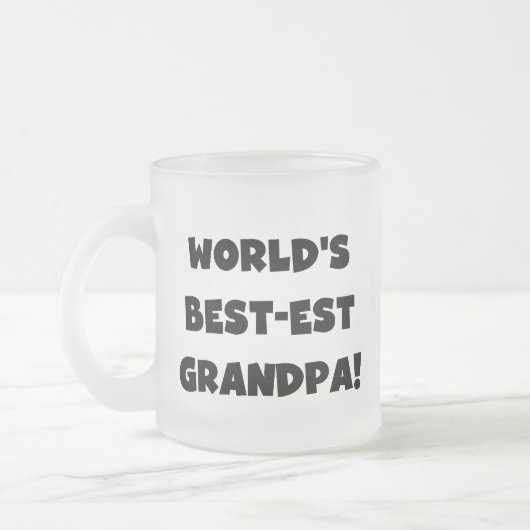 De beste opa zwarte of witte tekst ter wereld matglas koffiemok (Links)