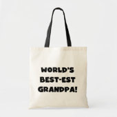De beste opa zwarte of witte tekst ter wereld tote bag (Voorkant)