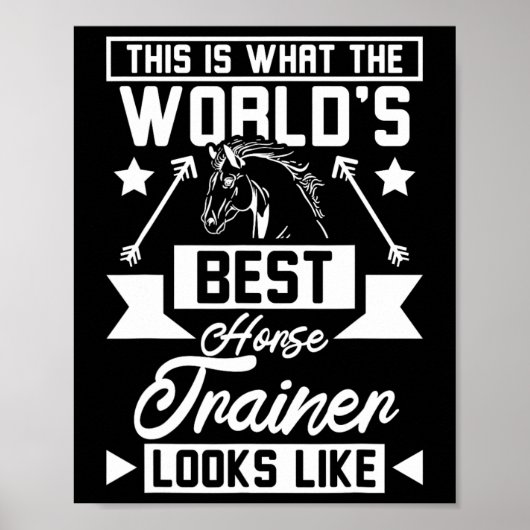 De beste paardentrainer ter wereld 1 poster (Voorkant)