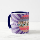 De beste Paarse Floral van mama past Mok aan (Voorkant links)