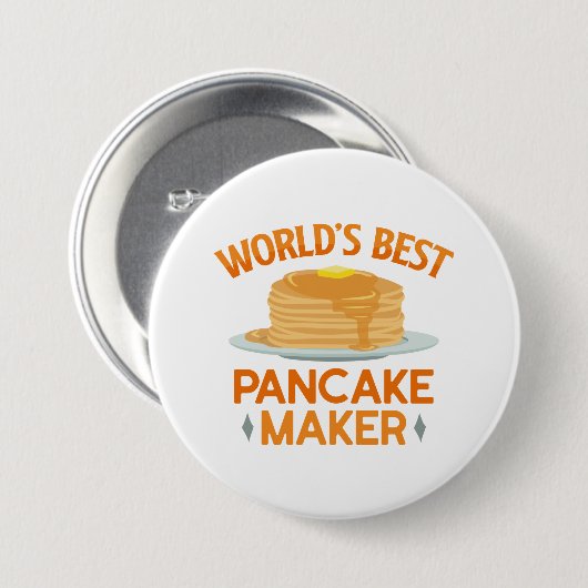 De beste pannenmaker ter wereld ronde button 7,6 cm (Voorkant /achterkant)