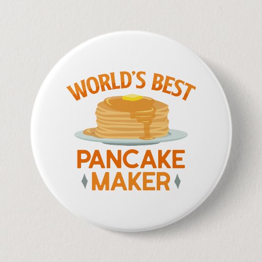 De beste pannenmaker ter wereld ronde button 7,6 cm (Voorkant)