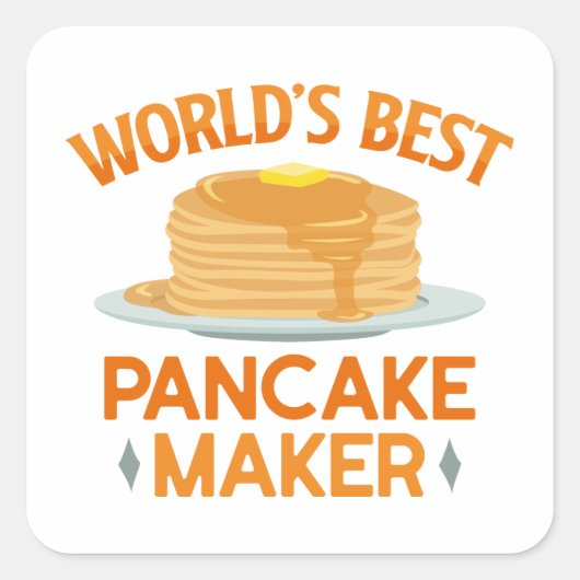 De beste pannenmaker ter wereld vierkante sticker (Voorkant)
