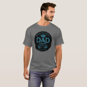 De beste pap Blue Black Fathers Dag van de wereld T-shirt (Voorkant volledig)