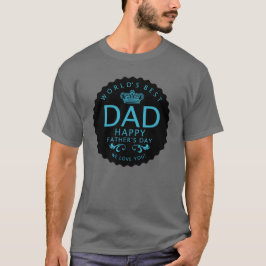 De beste pap Blue Black Fathers Dag van de wereld T-shirt
