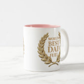 "De beste pap brandstof ter wereld" Tweekleurige Koffiemok (Voorkant rechts)