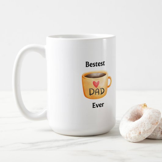 De beste pap die elke op een koffiemok (Met donut)