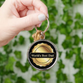 De beste pap Gold Medallion Sleutelhanger (Hand)