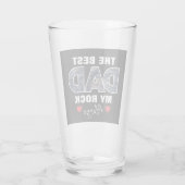 "De beste pap mijn rock liefde altijd" Graphic Glas (Achterkant)